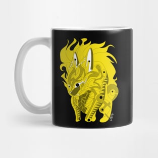 the gluttony esquilax rabbit kaiju in ecopop mexican patterns Mug